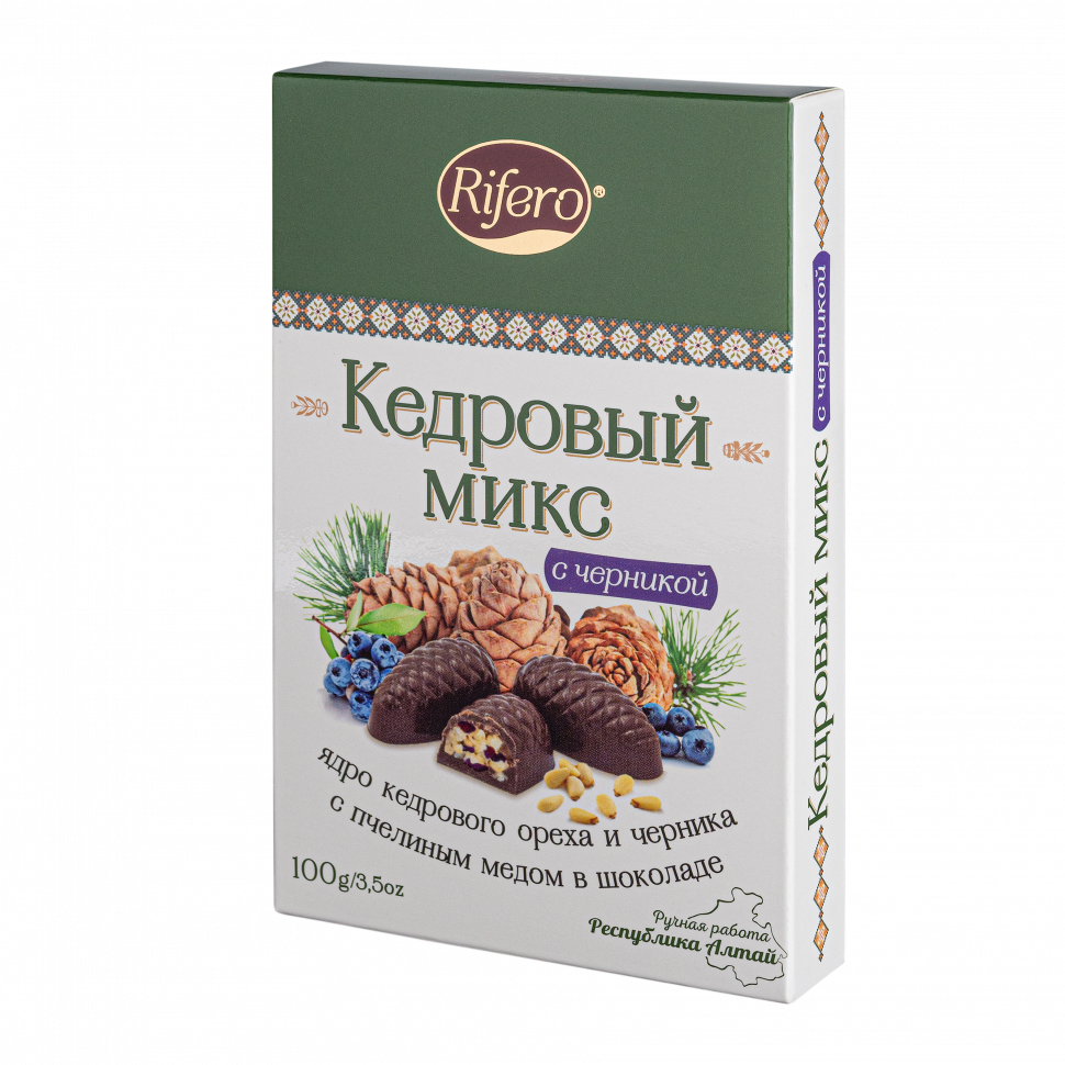  Риф и ко Конфеты "Кедровый микс ЧЕРНИКА" 100г       в Усть-лабинске