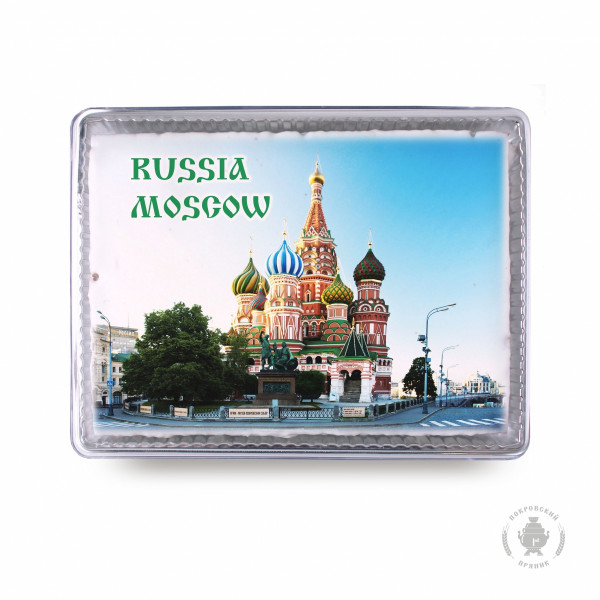 №3 Пряник 600г RUSSIA MOSCOW с фотопечатью (в подарочной пластиковой упаковке)  в Усть-лабинске