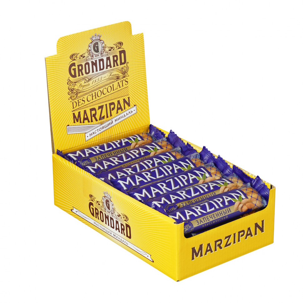  TM Grondard   (11161) Батончики НЕглазированные Марципановые Запечённые, (28шт по 40г)    в Усть-лабинске
