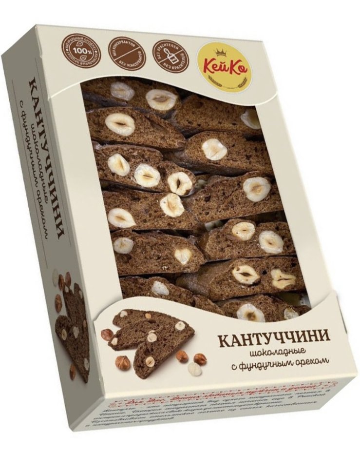  Кей Ко Кантуччини шоколадные с фундучным орехом, 200г  в Усть-лабинске